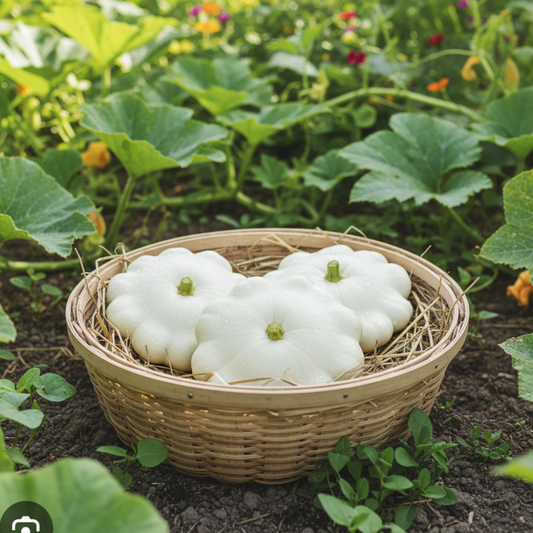 Heirloom Pattypan Squash - 20 Seeds Pack