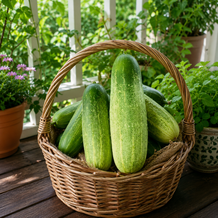 Native Cuccumber Long Variety, Open Pollinated - 50 Seeds Pack